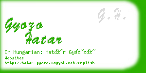 gyozo hatar business card